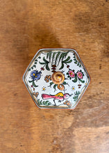 Load image into Gallery viewer, Hexagonal Portuguese lidded trinket dish with finial

