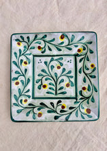 Load image into Gallery viewer, Square, leafy hand painted dish by Porches

