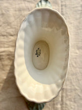 Load image into Gallery viewer, Spode Velamour Fortuna large white/Flemish green fluted mantle vase
