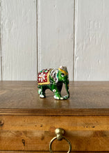 Load image into Gallery viewer, Small papier mache hand made and decorated elephant
