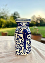 Load image into Gallery viewer, Large blue and white porcelain elephant
