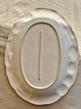 Load image into Gallery viewer, Large white majolica vegetable platter
