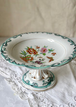 Load image into Gallery viewer, Pedestal dish with floral design and acanthus leaf border
