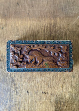 Load image into Gallery viewer, Japanese hand carved wooden box with squirrel
