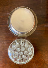 Load image into Gallery viewer, Silver plated bowl with glass flower frog
