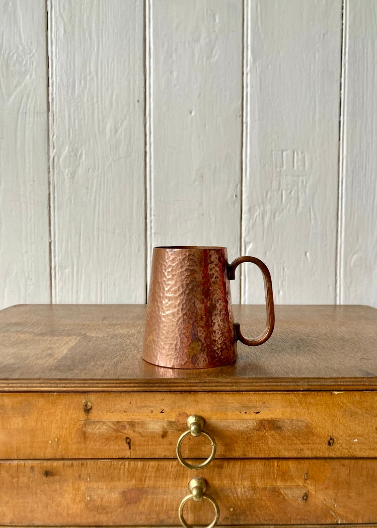 Small hammered copper tankard