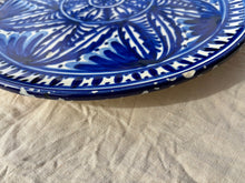 Load image into Gallery viewer, A large blue and white Spanish wall plate

