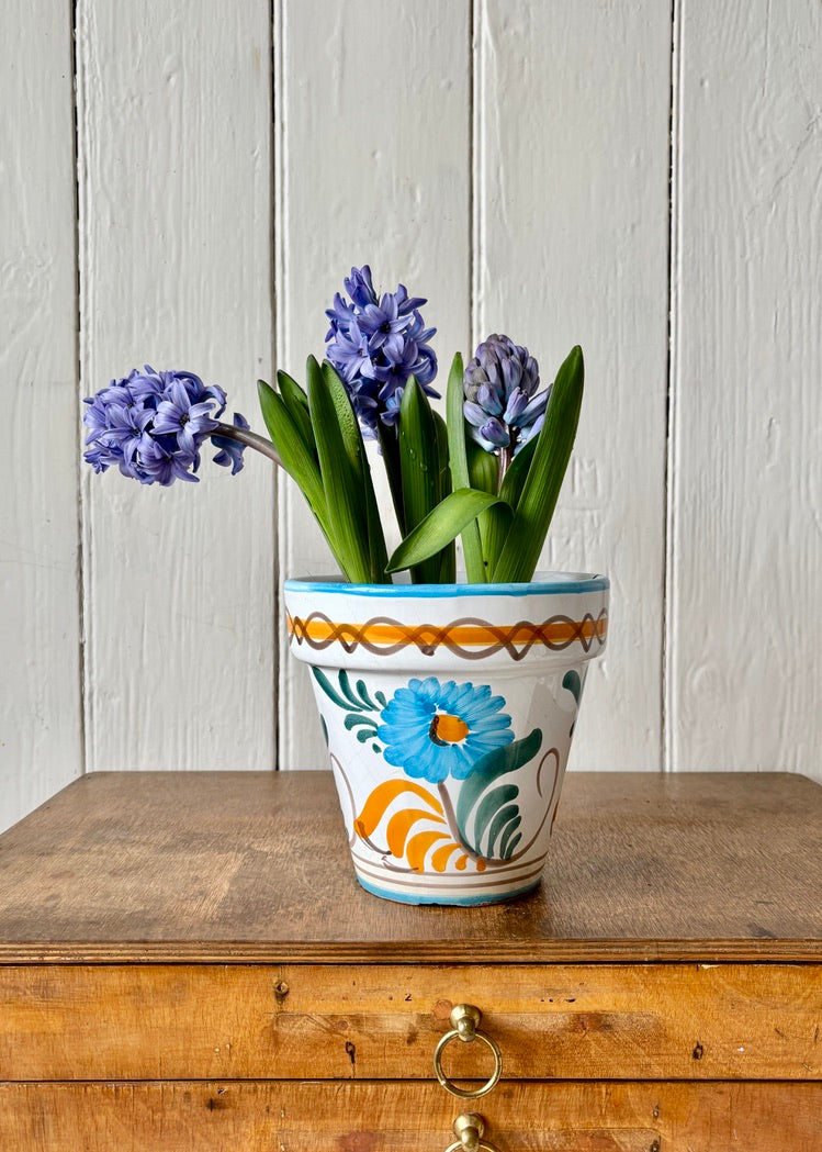 Hand painted flower pot