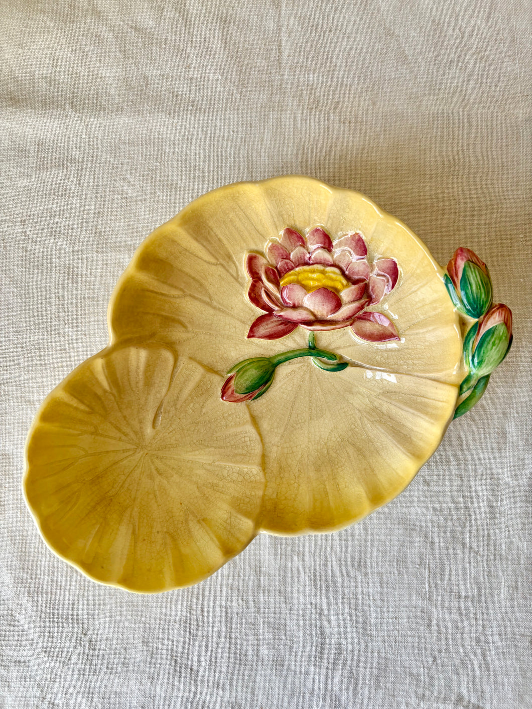 Carlton Ware yellow water lily dish