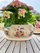 Load image into Gallery viewer, Large Victorian foot bath or planter in rose basket style
