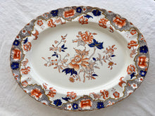Load image into Gallery viewer, Antique floral platter or sharing dish in autumnal tones
