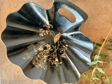 Load image into Gallery viewer, Ebonised papier mache decorative shell dish with gilt decoration

