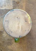 Load image into Gallery viewer, Large antique green pint mug with daisy decoration
