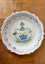 Load image into Gallery viewer, Hand-painted white glazed French floral plate
