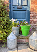 Load image into Gallery viewer, Summer green vintage bucket/planter
