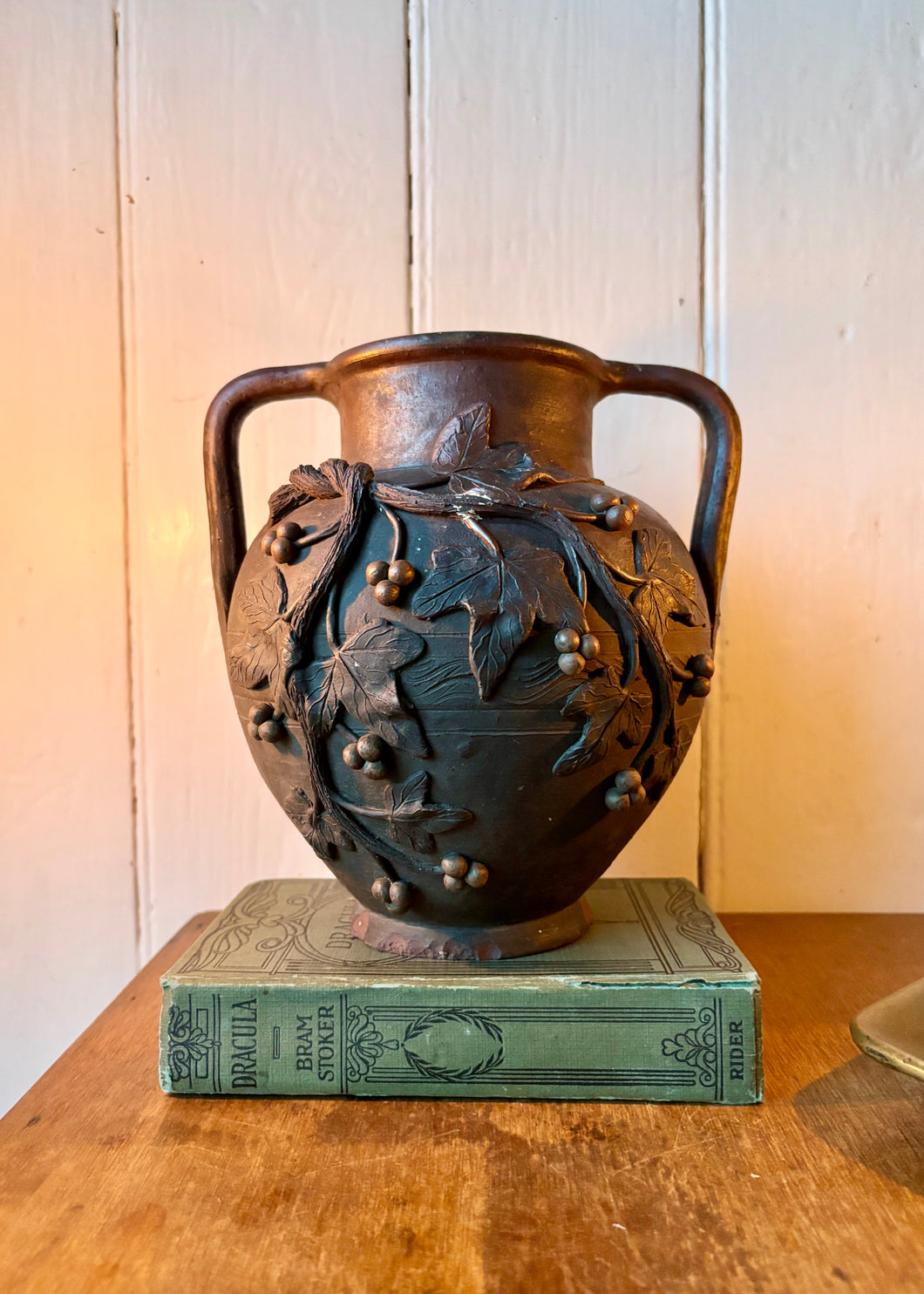 An antique French stoneware vessel from Georgen Pottery, Ver sur Mer