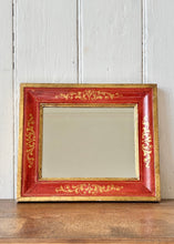 Load image into Gallery viewer, Framed Florentine mirror with gold leaf hand painted border
