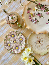 Load image into Gallery viewer, Blush pedestal cake stand with pink roses
