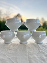 Load image into Gallery viewer, Vintage French porcelain lioness head soup bowls
