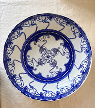 Load image into Gallery viewer, Art Nouveau large bowl in blue and white by Doulton
