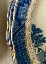 Load image into Gallery viewer, A set of 4 antique Booths The Old Willow dinner plates
