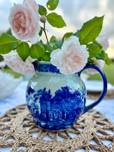 Load image into Gallery viewer, Large blue and white Ironstone jug
