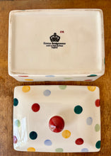 Load image into Gallery viewer, Large polka dot/spot Emma Bridgewater lidded butter dish
