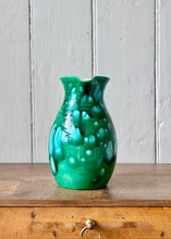 Load image into Gallery viewer, A hand thrown and green glazed jug
