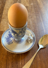 Load image into Gallery viewer, A studio pottery egg cup with integral saucer and mouse!
