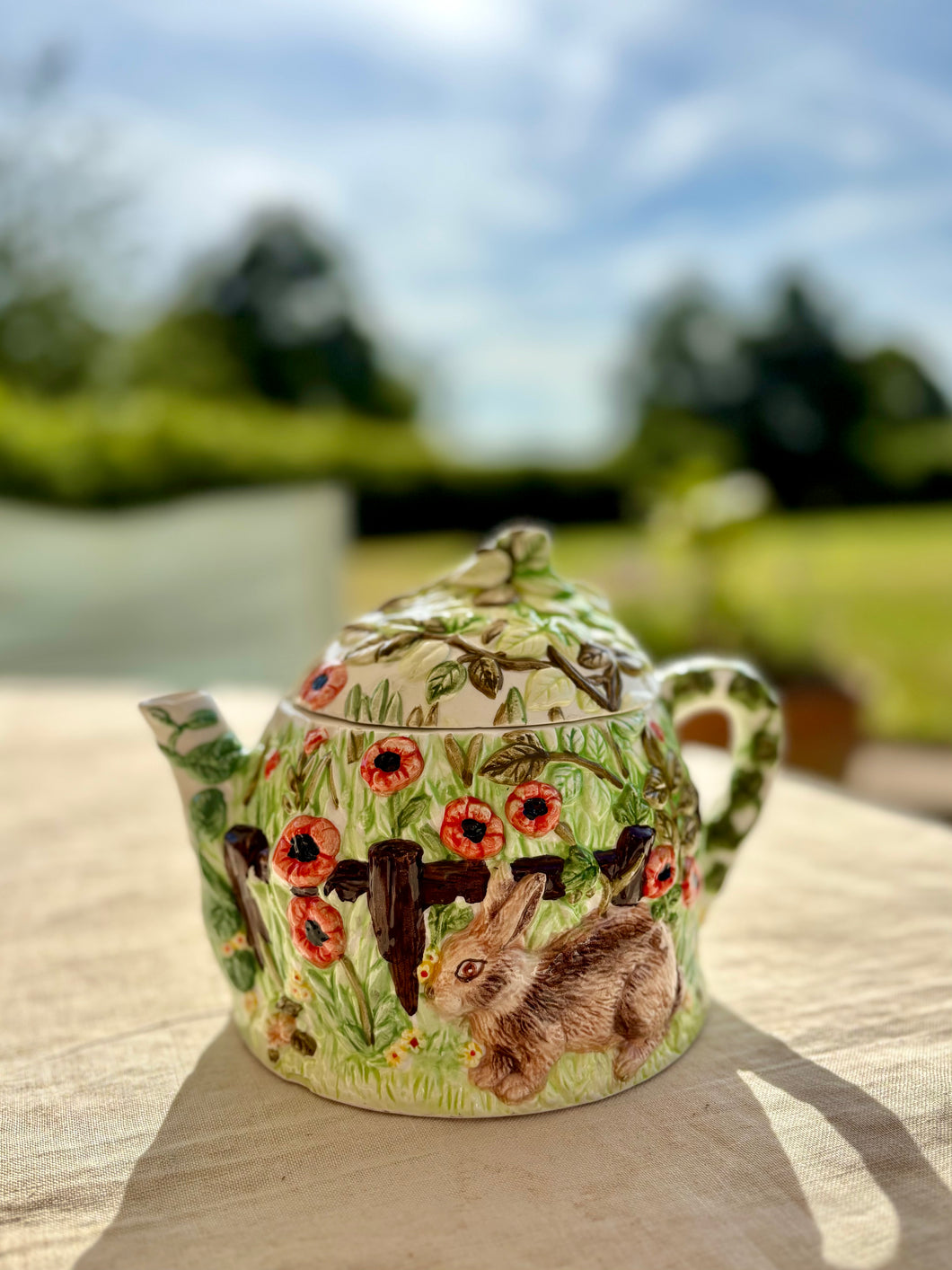 Annie Rowe Rabbit Village tea pot