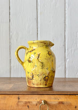 Load image into Gallery viewer, Yellow studio pottery jug with windmill and bees
