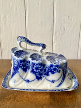Load image into Gallery viewer, Antique blue and white cheese cloche
