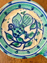 Load image into Gallery viewer, Rustic blue bird dish with handle by Porches, Portugal
