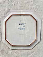 Load image into Gallery viewer, Octagonal Italian wall plate with floral design
