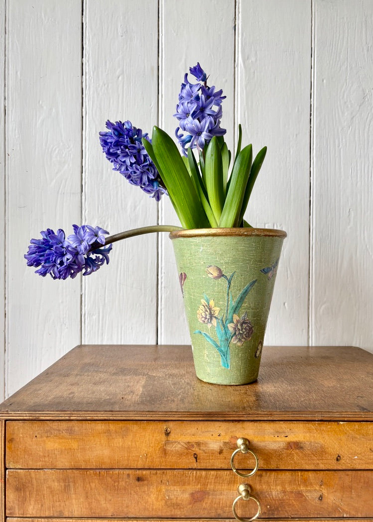 Pretty Italian decoupage planter