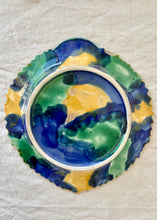 Load image into Gallery viewer, Antique majolica leaf plate in seasonal-tones
