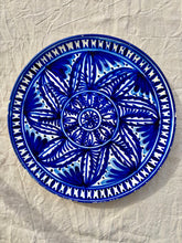 Load image into Gallery viewer, A large blue and white Spanish wall plate
