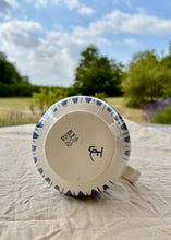 Load image into Gallery viewer, Blue and white striped English studio pottery jug
