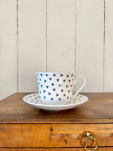 Load image into Gallery viewer, Nina Campbell blue heart breakfast cup and saucer
