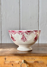 Load image into Gallery viewer, French creamy white bowl with red yachts
