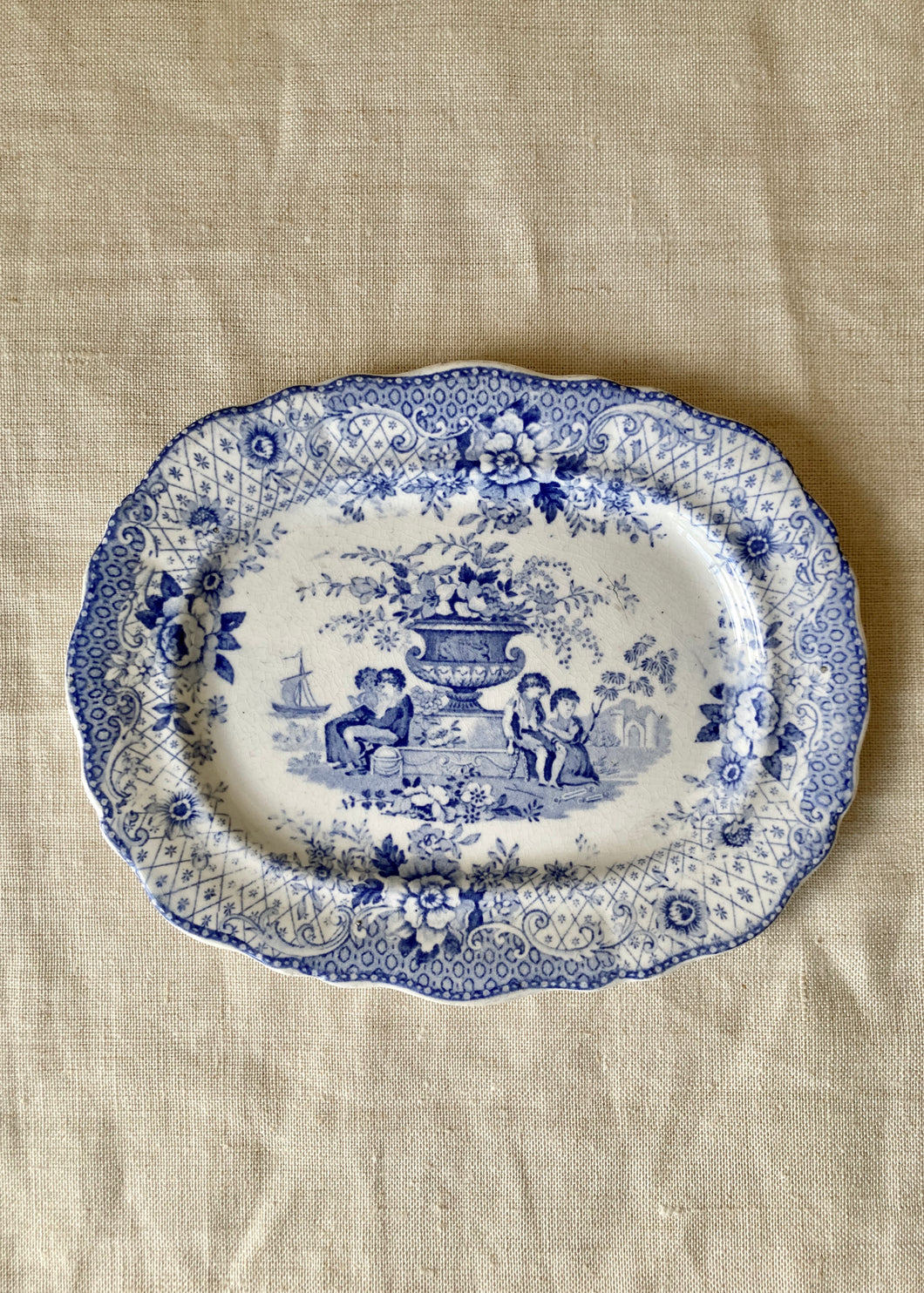 A rare antique William Ridgway Child’s Dinner Platter in the Souvenir Pattern