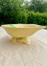 Load image into Gallery viewer, Carlton Ware hand painted foxglove, pale lemon pedestal bowl
