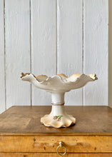 Load image into Gallery viewer, Blush pedestal cake stand with pink roses
