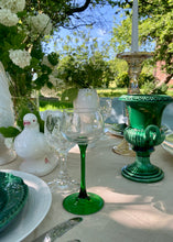 Load image into Gallery viewer, Set of 6 French glasses with green stems
