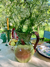 Load image into Gallery viewer, Large Bordallo Pinheiro majolica apple jug
