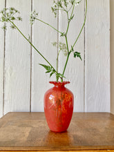 Load image into Gallery viewer, Confetti style peach colour Guernsey Island Studio Art Glass vase
