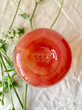 Load image into Gallery viewer, Confetti style peach colour Guernsey Island Studio Art Glass vase
