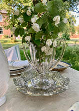 Load image into Gallery viewer, Decorative pierced silver plate serving dish
