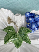 Load image into Gallery viewer, Large white vine leaf Italian dish with grapes
