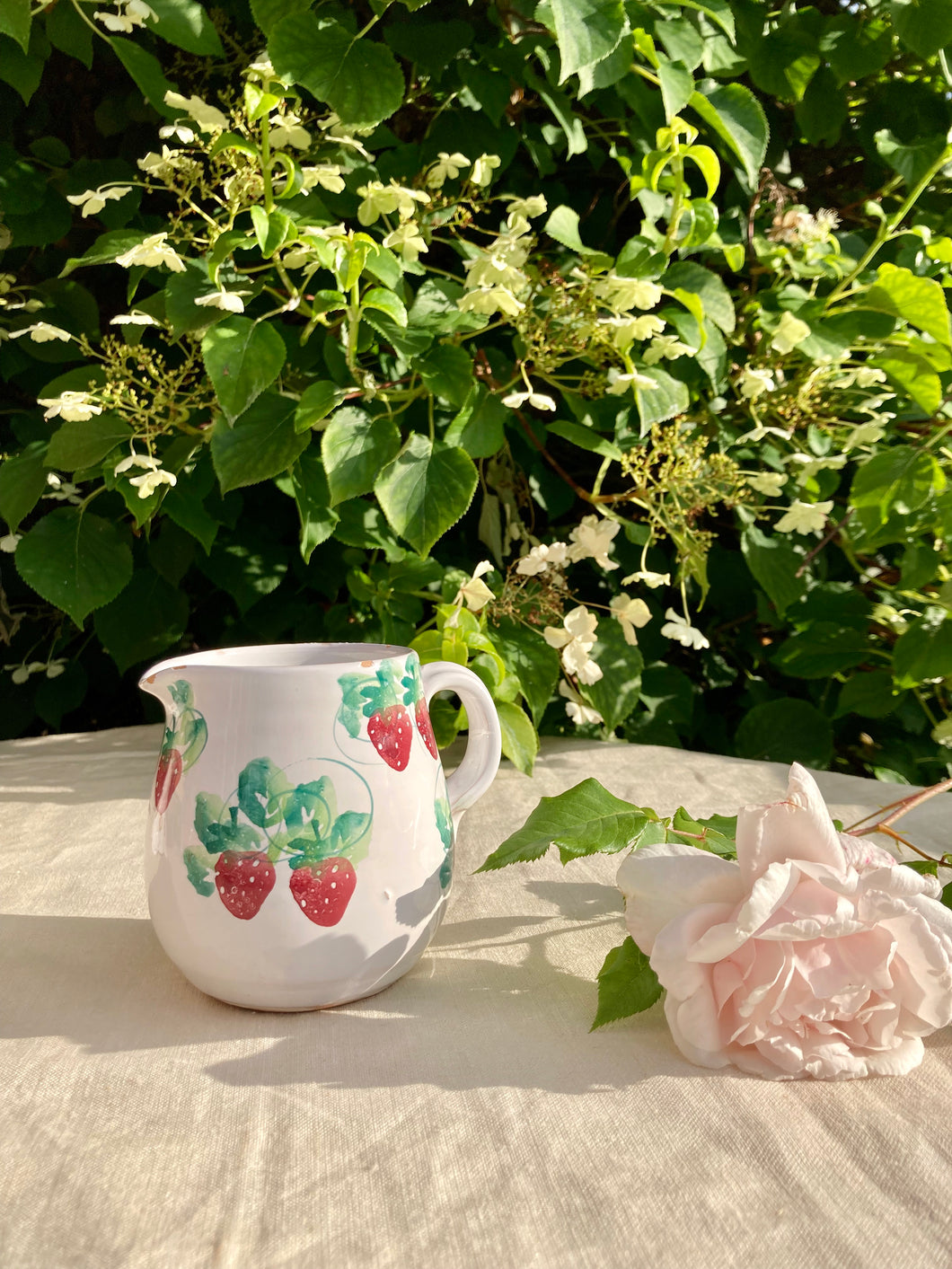A sweet Italian strawberry jug